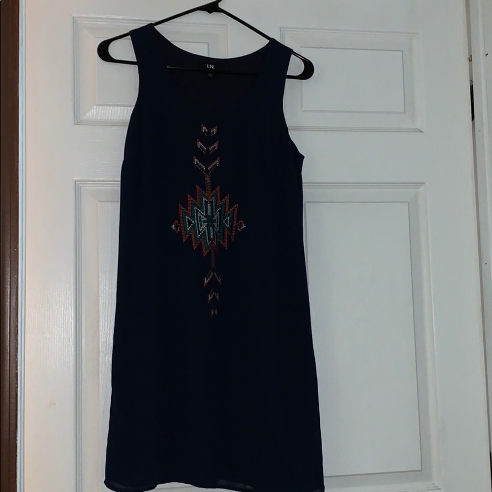 A navy blue summer dress